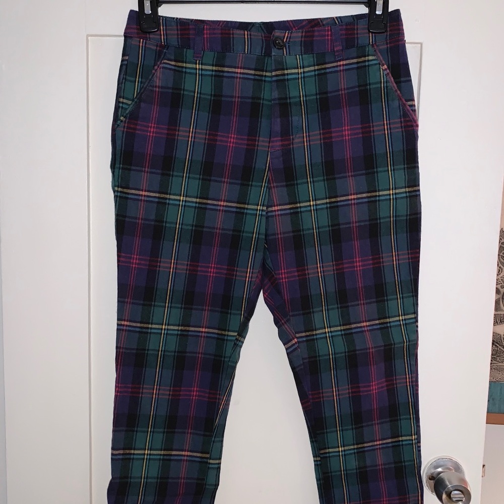 ASOS plaid tapered pants.